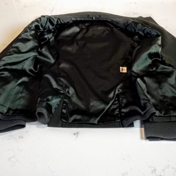 Theory Double-Breasted Olive Green Wool Coat - Picture 4 of 7